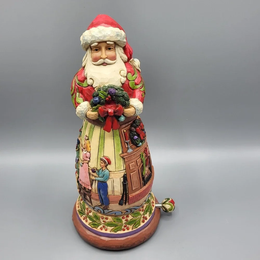 Jim Shore Heartwood Creek Santa Musical Figurine All Is Merry And Bright 10 inch